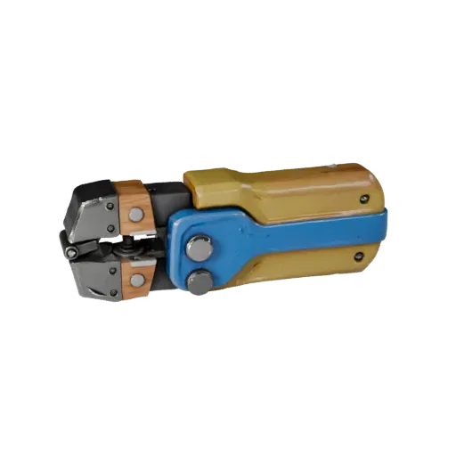 Insulated Clamp 3D model, side profile view, technical viewport render, showing painted metal, clear grip zones.