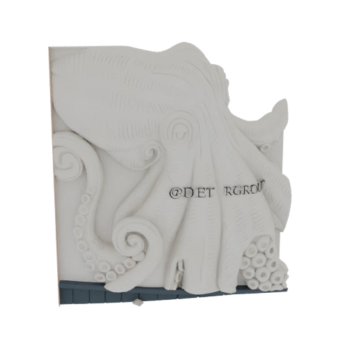 Octopus Relief Sculpture 3D Model