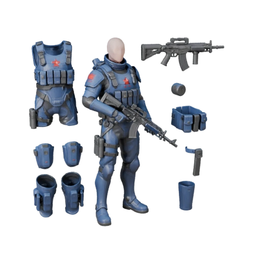 Sci-Fi Cobalt Soldat Charaktermodell - Geriggt