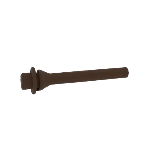 3D model of a brown silicone nipple, a realistic representation of a baby bottle teat.
