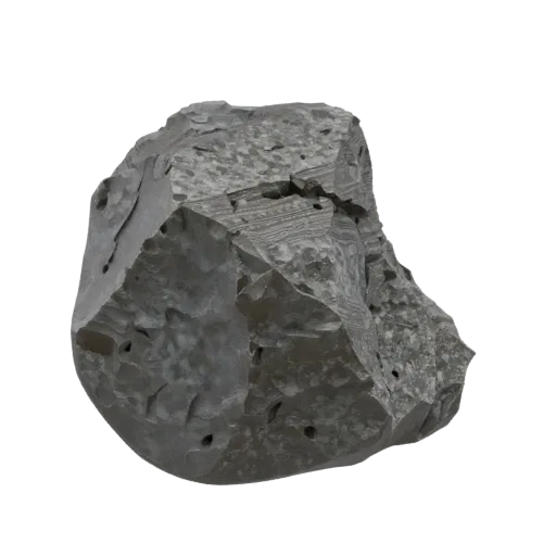 Granite Boulder Pack Printable 3D model, isometric tabletop STL render, showing stratified stone, rock faces.