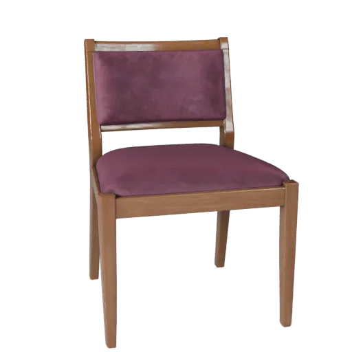 Velvet Accent Chair High Poly 3D model, home interior, close-up studio render, wood detail.