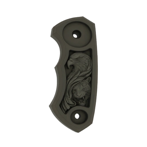Eagle and Tiger Carving Knife Handle