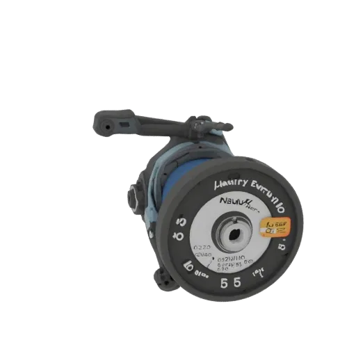 Modello 3D di economizzatore per bobina mulinello da pesca Nautilus Every 3000, con marcatura di 50 mm di diametro e capacità