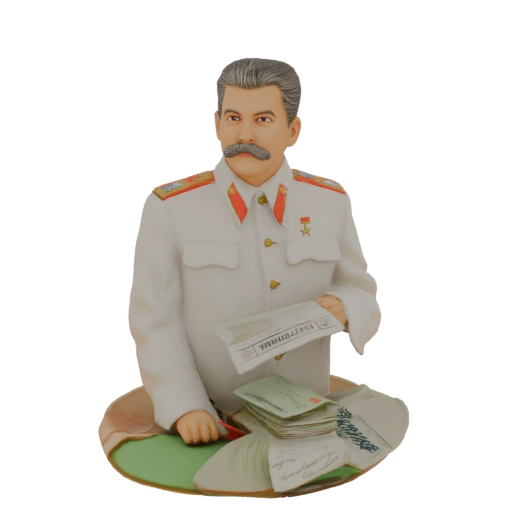 Stalin Bust with Documents
