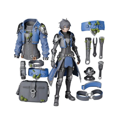 Anime Cobalt Assassine Charaktermodell - Geriggt