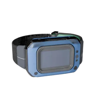Medical Style Clip Tracker Low Poly 3D model, game viewport three-quarter view, showing silicone, wearable fit.