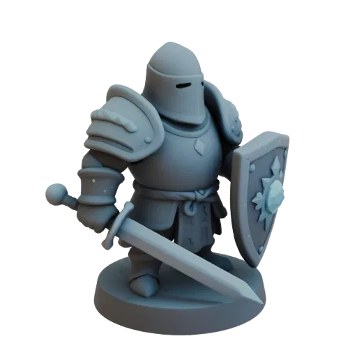 Medieval Dwarf Paladin Miniature STL - Guard