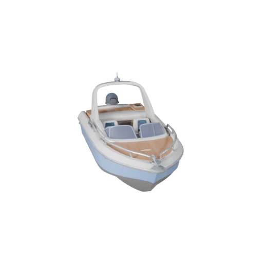 Modelo 3D de Lancha Rápida de Caricatura para Juegos Estilizados Activo PBR