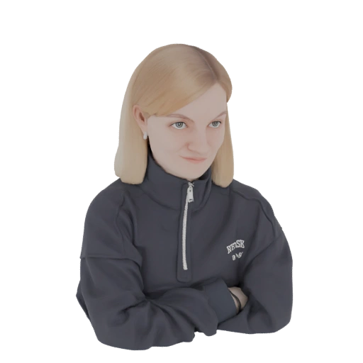 Blonde Woman in Dark Jacket