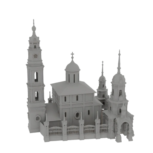 Orthodox Church Complex 3D Model