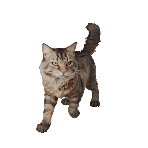 Modello 3D Gatto Siberiano Realistico - Asset PBR Rigged per Giochi