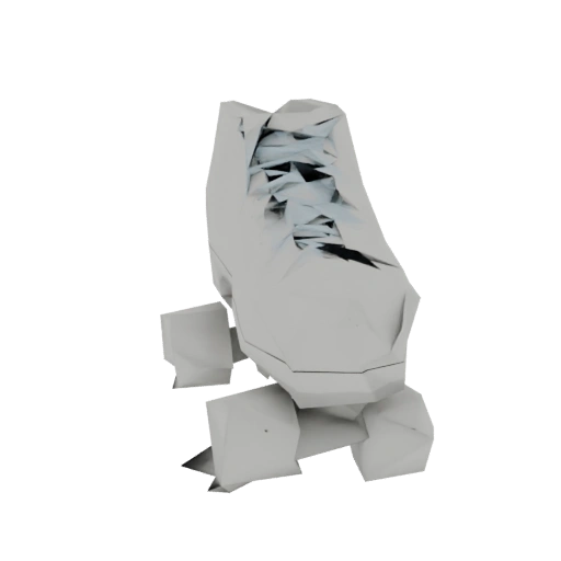 Cracked White Roller Skate