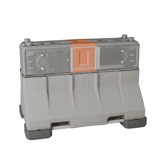 Temporary Traffic Barrier Modular 3D model, isometric modular kit view, showing concrete, site-ready silhouettes.