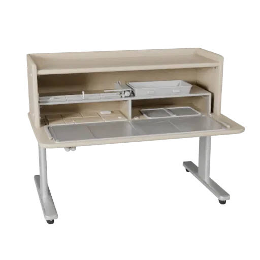 Startup Desk Organizer Modular 3D model, isometric modular kit view, showing plastic, desk-scale silhouettes.