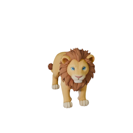Высокополигональный львёнок 3D модель - Детализированный STL ресурс для печати