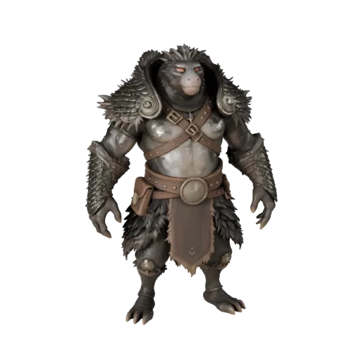Personagem 3D Mercador de Feitiçaria Arcana Fantástica, visualização de viewport do motor, ativo pronto para animação com pos