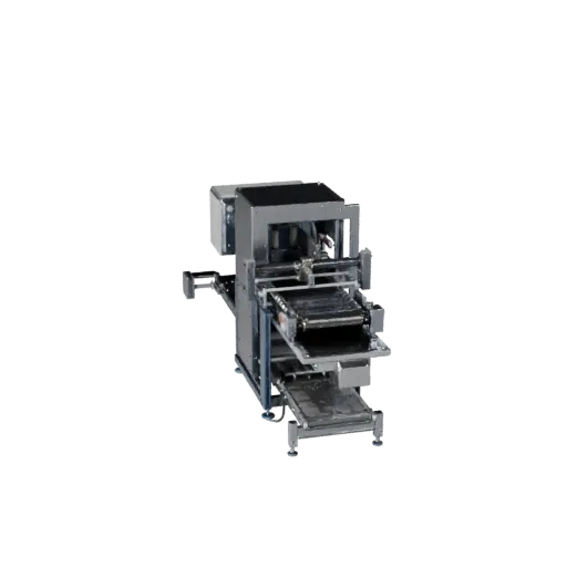 Packaging Packing Machine Modular 3D model, isometric modular kit view, showing painted steel, machine stations.