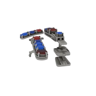 Szenenfertiges 3D-Modell der Schmuck-Krawattennadel, Turntable-Hero-Render, zeigt Manschettenknopfe-Silhouette und Oberfläche