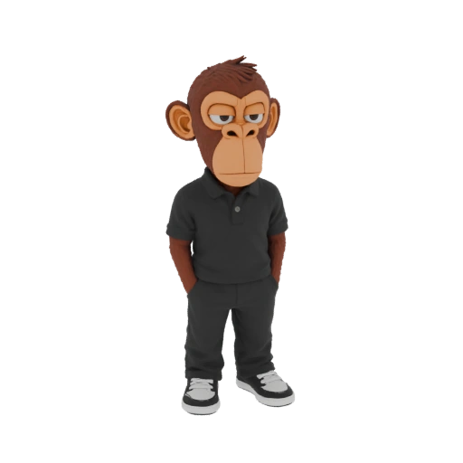 Stylized Monkey Character 3D Model