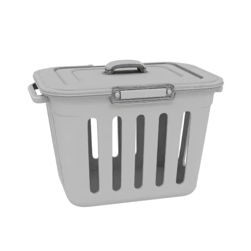 Minimal Laundry Basket Printable 3D model, isometric STL render, showing ceramic, recognizable everyday shapes.