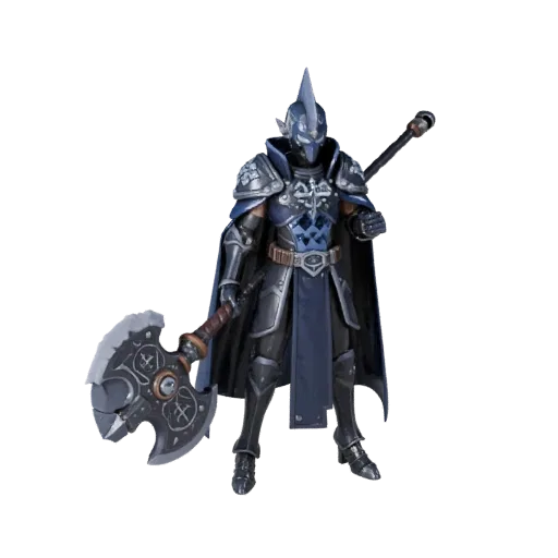 Personagem 3D Cleric de Assalto Anime, visualização do viewport do motor, ativo pronto para Unreal Engine com pose em pé e pb
