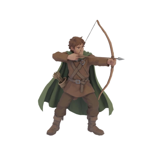 Fantasy Archer 3D Model