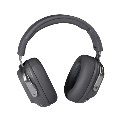 Studio Noise Canceling Headset Stylized 3D model, stylized isometric render, showing soft ear pads, wearable scale.