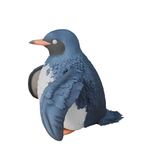 Modelo 3D de Pingüino para Blender - Asset PBR con Texturas | PBR