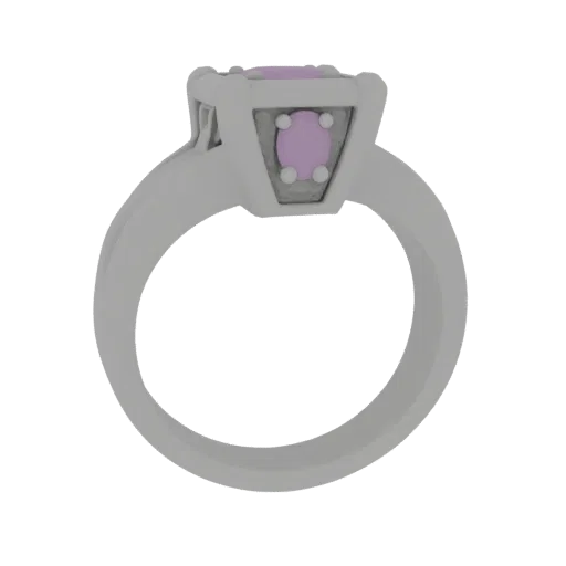 Diamant Siegelring Cocktailring 3D-Modell, Dreiviertel-Studio-Produkt-Rendering, Diamantfassung.