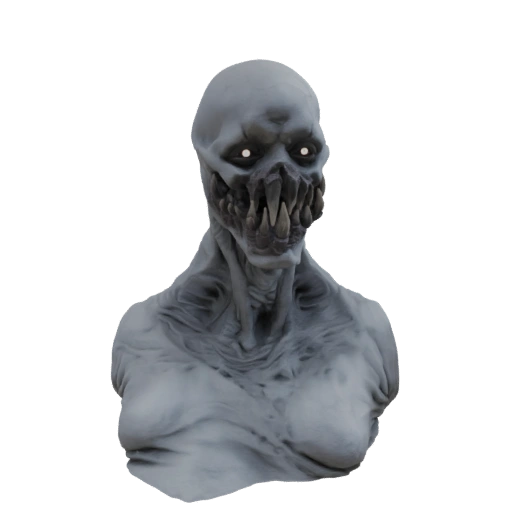 Horror Creature Bust 3D Model