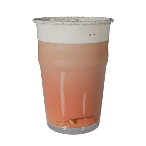 Cafe Coffee Cup Product Viz 3D model, three-quarter studio product render, showing glass, container shape.