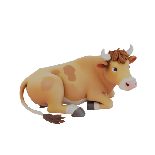 Mucca sdraiata
