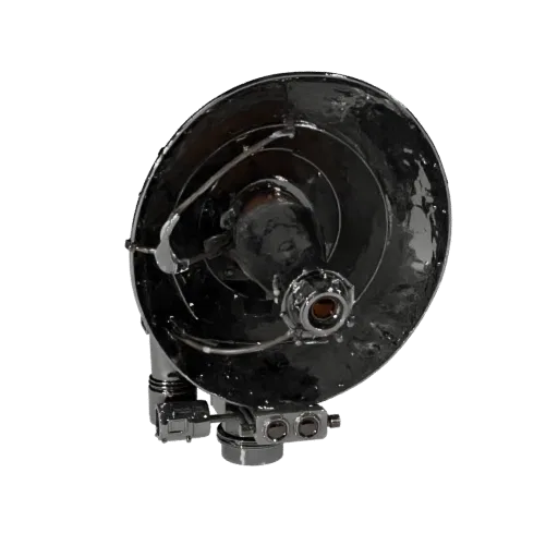 Classroom Radio Dish High Poly 3D model, close-up studio render, showing metal tubes, optical alignment.