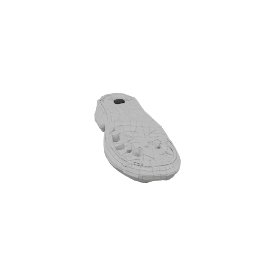 Bork HQ800 shoe horn 3D model, side view, with detailed mesh