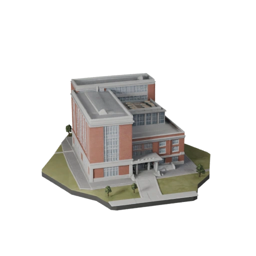 Modèle 3D Imprimable de Bâtiment Universitaire STL - Asset d'Échelle