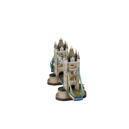 Modelo 3D da Ponte da Torre pronto para Unreal Engine, viewport do Unreal Engine, mostrando materiais da estrutura do marco h