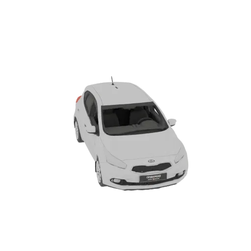 3D model of a white Kia Cee'd hatchback viewed from a three-quarter front angle against a white background.