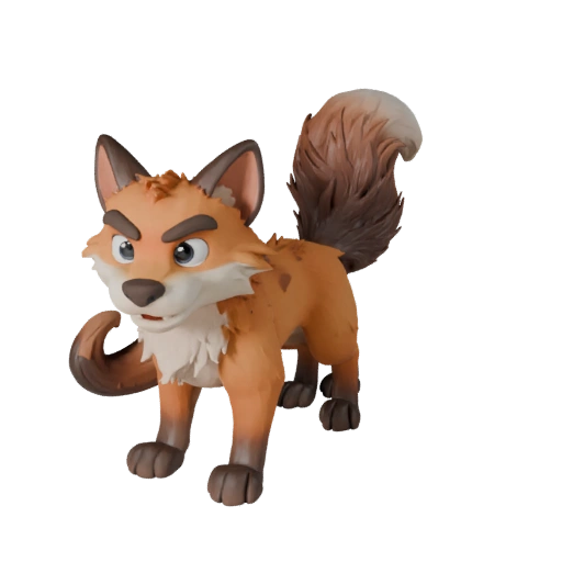 Modelo 3D de Lince de Desenho Animado - Asset Estilizado para Animação | Livre de Royalties