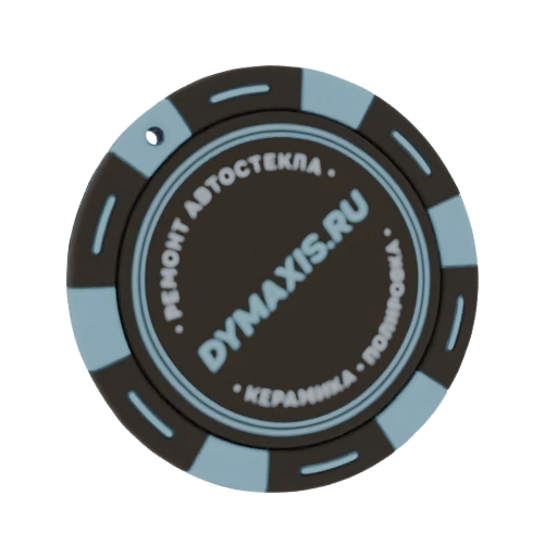 Round Chip with Russian Text and Hole