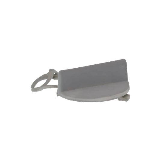 Gray Plastic Tab with Loop