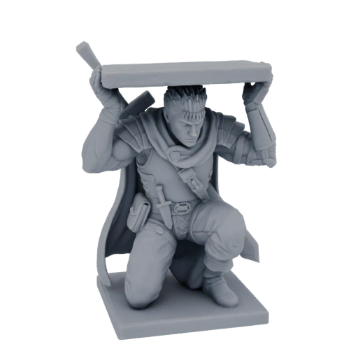 Guts Kneeling with Greatsword 3D Model