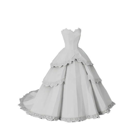Wedding Dress 3D Asset for Unity and Unreal Levels
