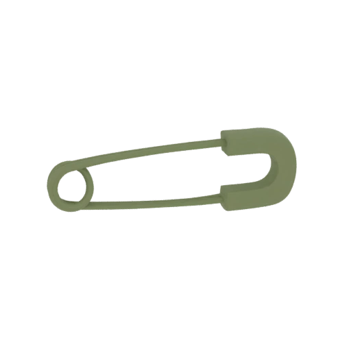 Matte Sage Green Safety Pin