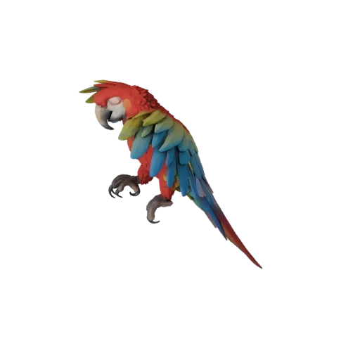 Realistic Macaw Parrot 3D Model - Rigged PBR Asset for Games