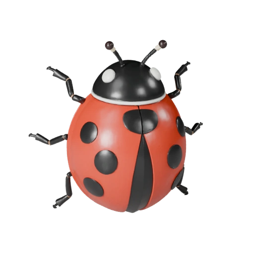 Cartoon Marienkäfer 3D-Modell - Stilisierter Asset für Animation | PBR