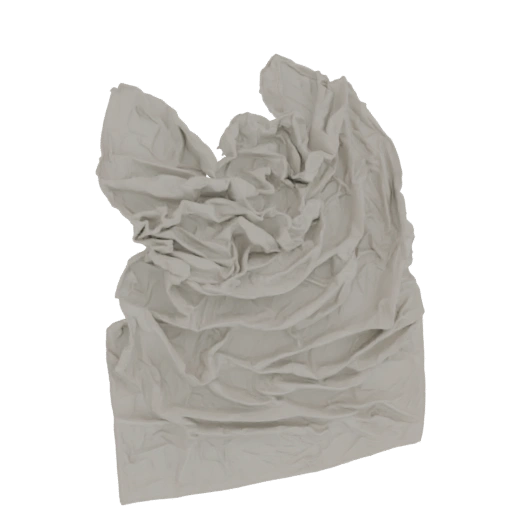 Crushed Fabric Sculpture 3D Model