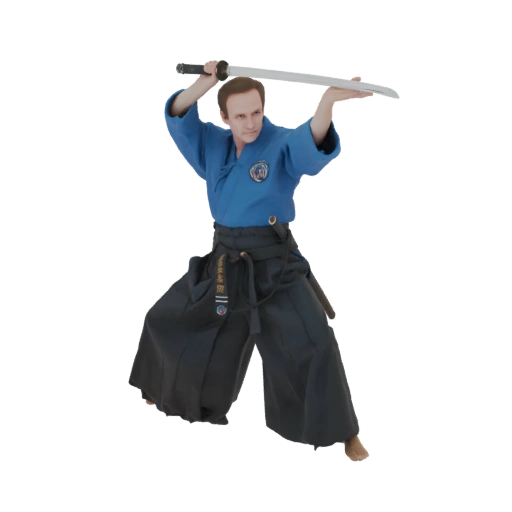 Samurai Warrior with Katana 3D Model