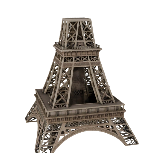 Высокополигональная 3D модель Эйфелевой башни для Архитектурной визуализации