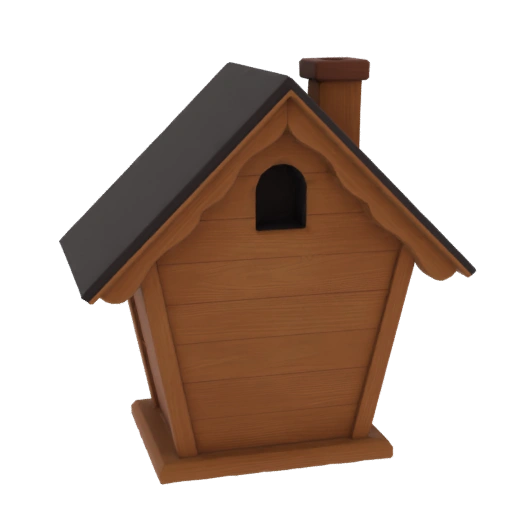 Cozy Wooden Birdhouse with Chimney